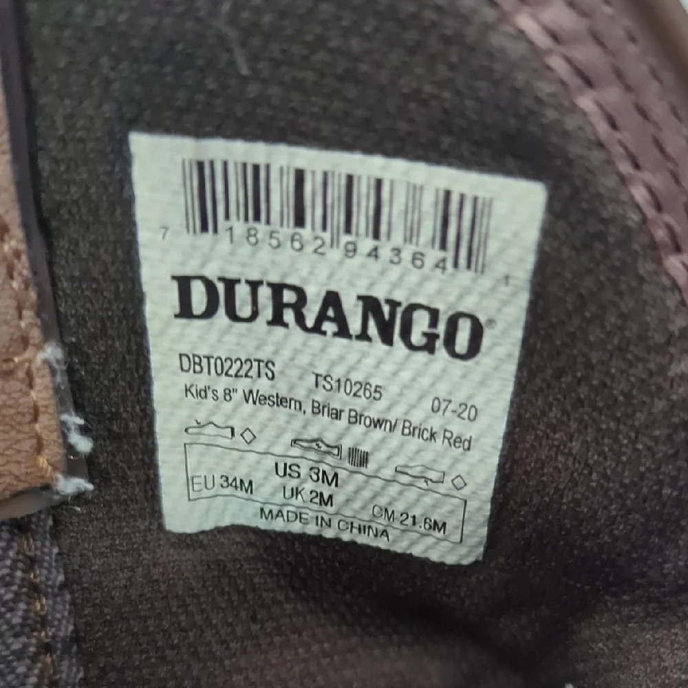 Durango Brown and Burgundy Kids Western Boots